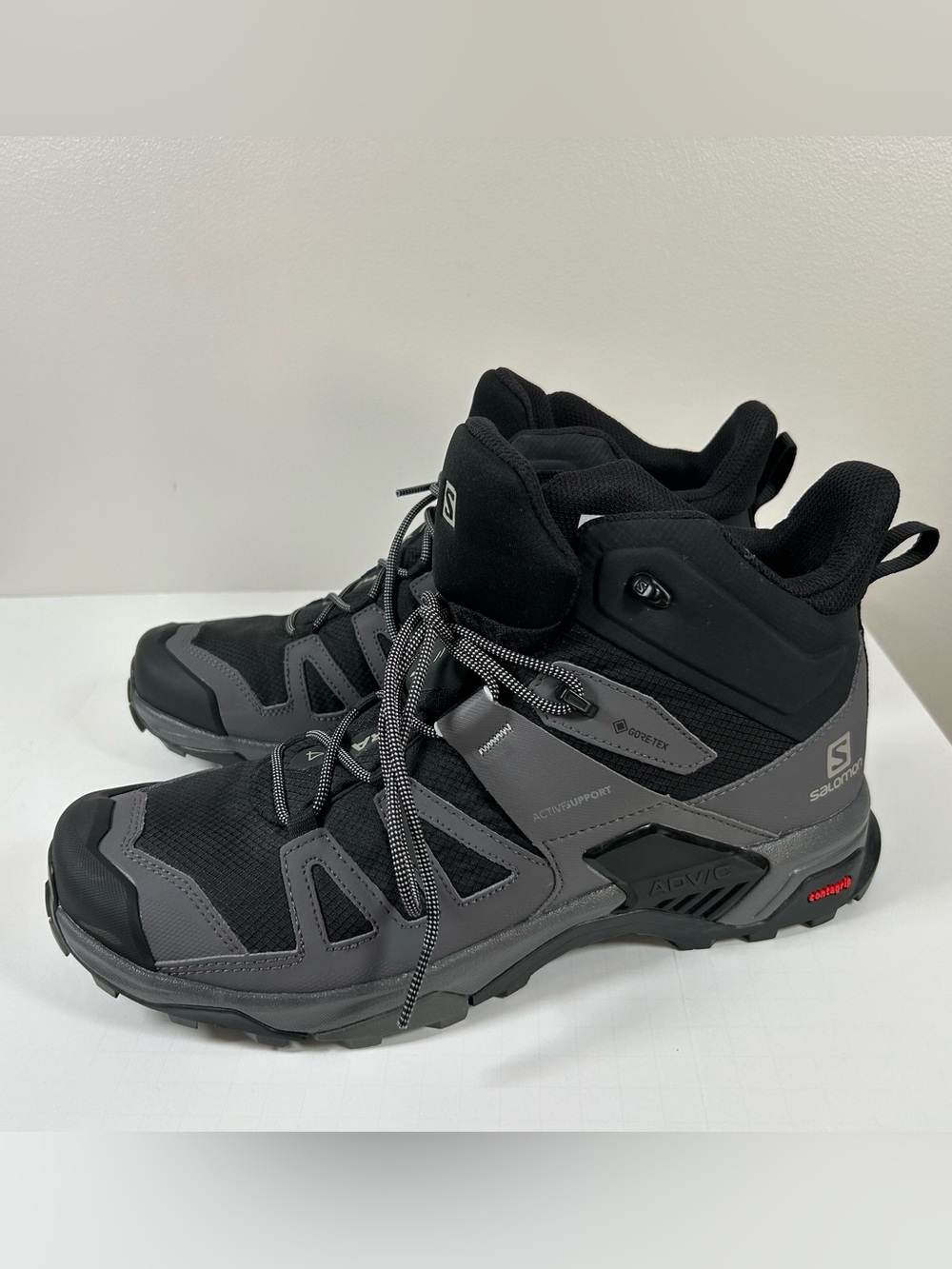 Salomon Men's Black/Grey X ULTRA 4 MID GORE-TEX Hiking & Waterproof Boots Shoes